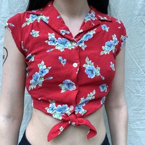 Cropped Hawaiian shirt